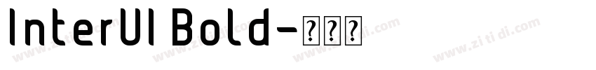 InterUI Bold字体转换